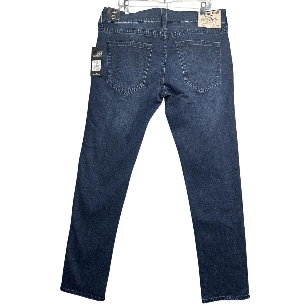 True Religion Rocco Relaxed Skinny Dark High Road Wash Men's Jeans 36x32‎ New